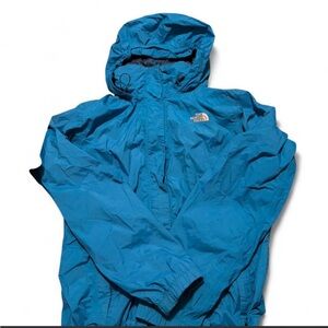 The North Face Teal/Blue Packable Hooded Shell Jacket